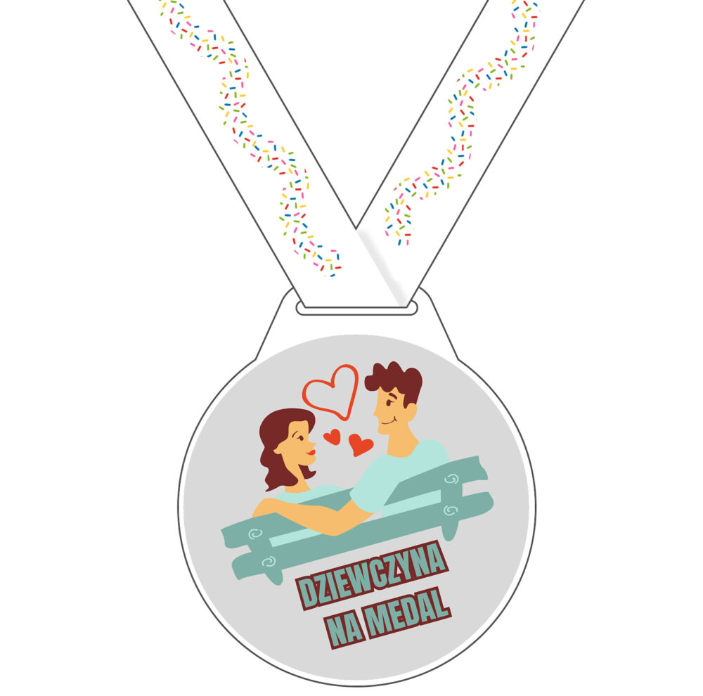 Dziewczyna na medal - medal dla dziewczyny - medal z nagranymi życzeniami dźwiękowymi - gadający medal
