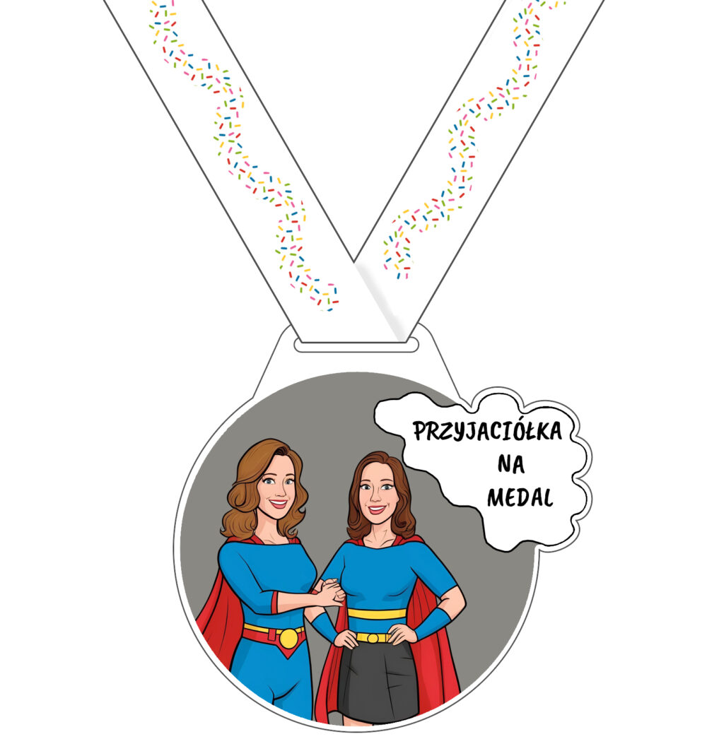 Przyjaciółka na medal - medal dla przyjaciółki - medal z nagranymi życzeniami dźwiękowymi - gadający medal