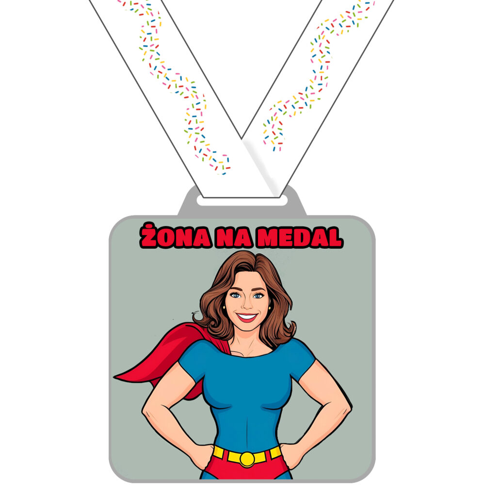 Żona na medal - medal dla żony - medal z nagranymi życzeniami dźwiękowymi - gadający medal