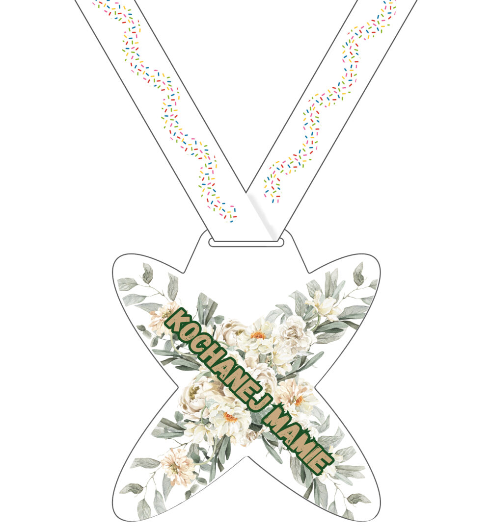 Kochanej mamie - medal dla mamy - medal z nagranymi życzeniami dźwiękowymi - gadający medal