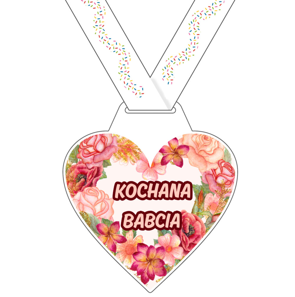 Kochana babcia na medal - medal dla babci - medal z nagranymi życzeniami dźwiękowymi - gadający medal