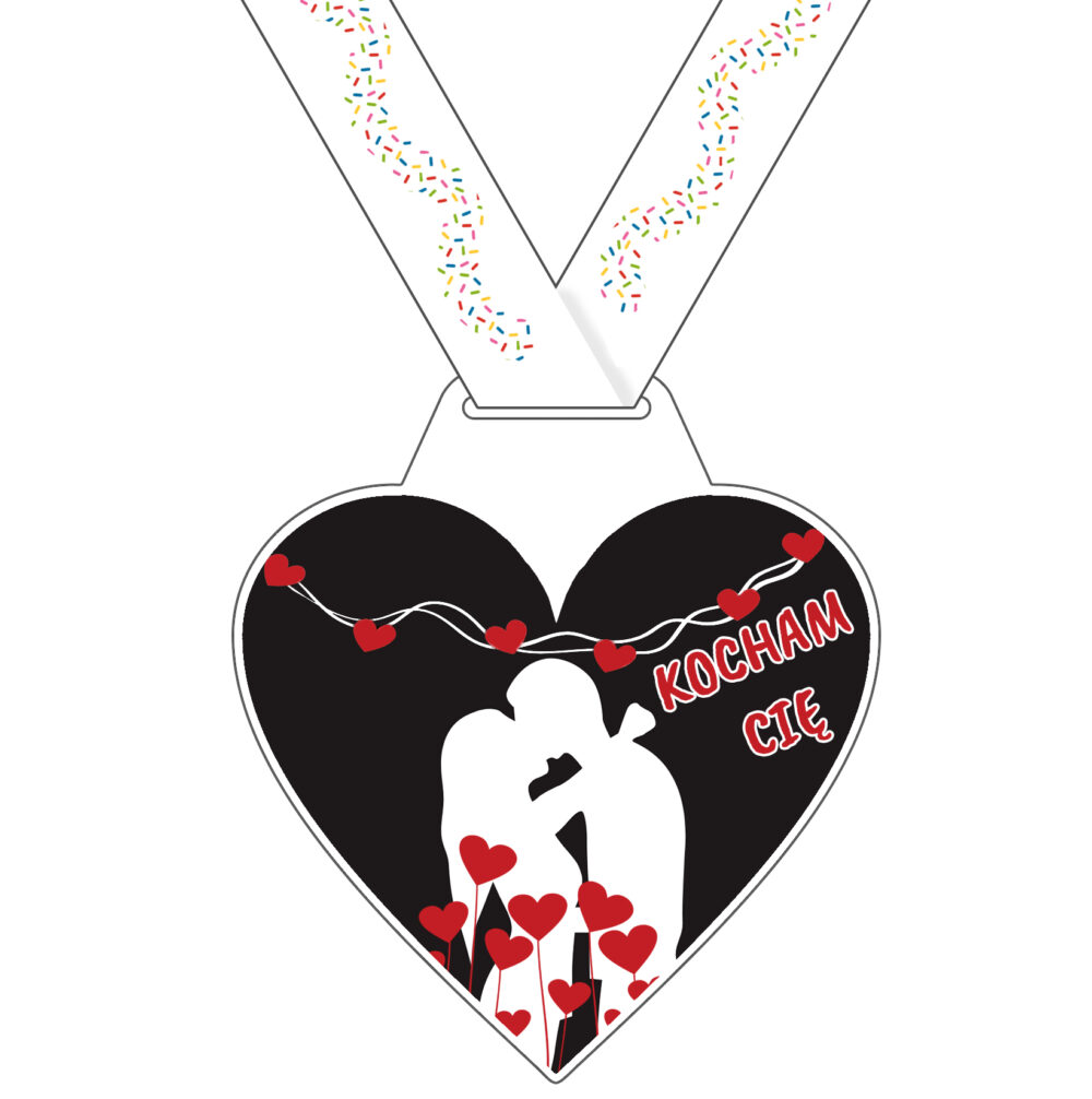 Kocham Cię - medal dla zakochanych - medal z nagranymi życzeniami dźwiękowymi - gadający medal