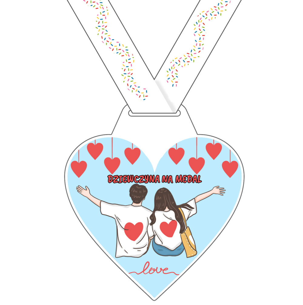 Dziewczyna na medal - medal dla dziewczyny- walentynki - medal z nagranymi życzeniami dźwiękowymi - gadający medal